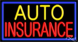 Auto Insurance Business Neon Sign