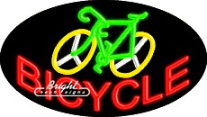 Bicycle Flashing Neon Sign