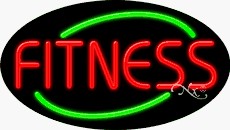 Fitness Oval Neon Sign