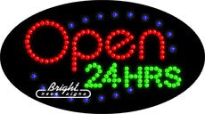 Open 24 Hrs LED Sign