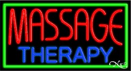 Massage Therapy Business Neon Sign