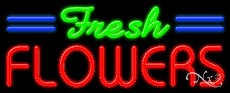 Fresh Flowers Business Neon Sign