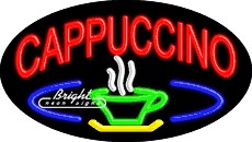Cappuccino Logo Flashing Neon Sign