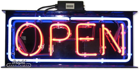 Small Neon Open Sign