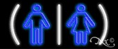 Restrooms Logo Economic Neon Sign