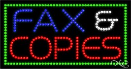 Fax & Copies LED Sign