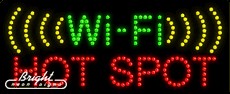 Wi-Fi Hot Spot LED Sign