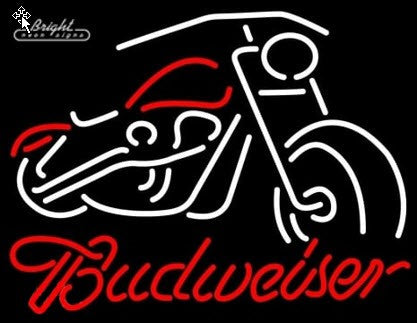 Budweiser Motorcycle Neon Sign