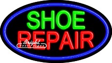 Shoe Repair Flashing Neon Sign
