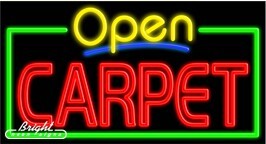 Carpet Open Neon Sign