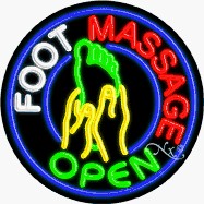 Foot Massage Circle Shape Neon Sign