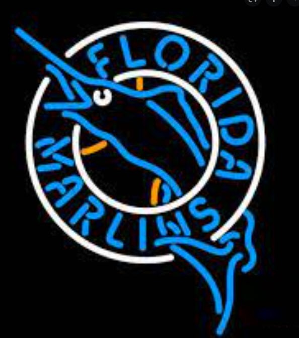 Florida Marlins Neon Sign