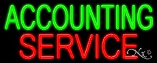 Accounting Service Business Neon Sign