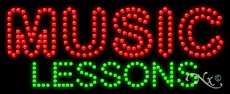 Music Lessons LED Sign