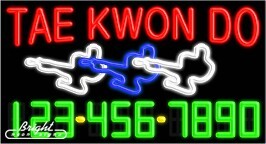 Tae Kwon Do Neon w/Phone #