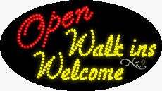 Open Walkins Welcome LED Sign