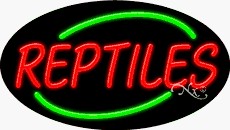 Reptiles Oval Neon Sign