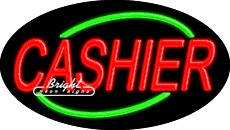 Cashier Flashing Neon Sign