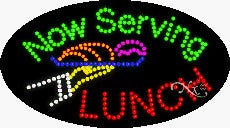 Now Serving Lunch LED Sign
