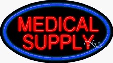 Medical Supply Oval Neon Sign