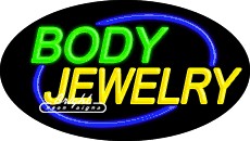 Body Jewelry Flashing Neon Sign
