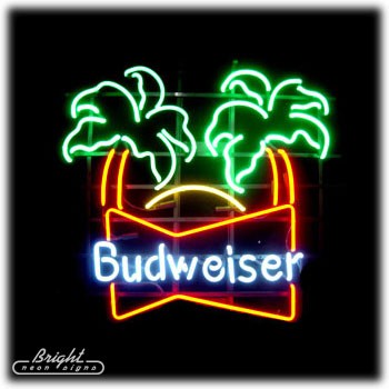 Budweiser Palm Trees Neon Sign