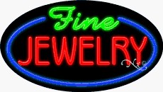 Fine Jewelry Oval Neon Sign