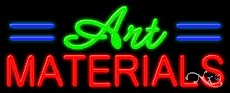 Art Materials Business Neon Sign