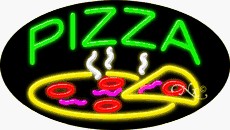 Pizza Oval Neon Sign