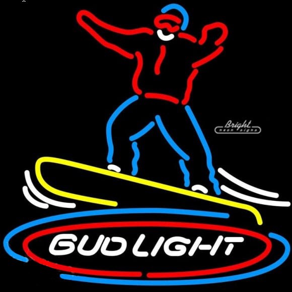 Bud Light Snowboarder Neon Sign