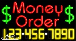 Money Order Neon w/Phone #