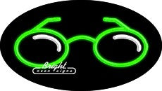 Glasses Logo Flashing Neon Sign