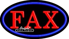 Fax Flashing Neon Sign