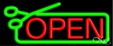 Scissors Open Neon Sign