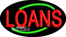 Loans Flashing Neon Sign