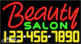 Beauty Salon Neon w/Phone #