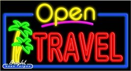 Travel Open Neon Sign