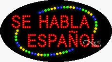 Se Habla Espanol LED Sign