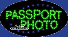 Passport Photo LED Sign