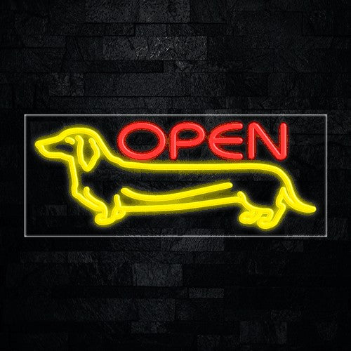 Open Dog Grooming Flex-Led Sign
