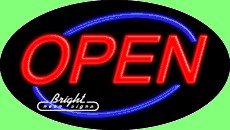Open Closed Flashing Neon Sign