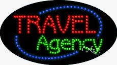 Travel Agency LED Sign