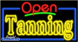 Tanning Open Neon Sign