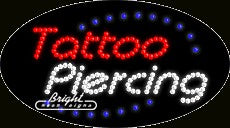 Tattoo Piercing LED Sign