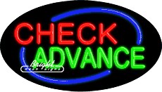 Check Advance Neon Sign