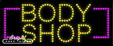 Body Shop LED Sign