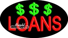 Loans Flashing Neon Sign