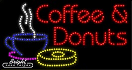 Coffee & Donuts LED Sign