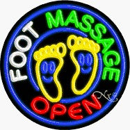 Foot Massage2 Circle Shape Neon Sign