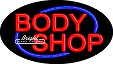 Body Shop Flashing Neon Sign